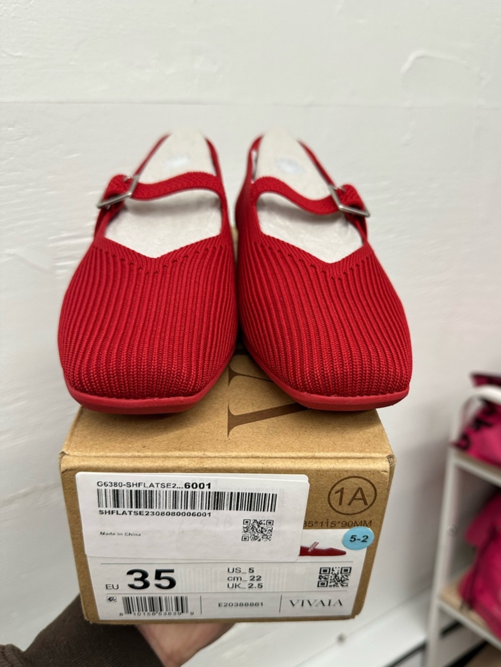 Vivaia Margot Mary Jane walker- Ruby red